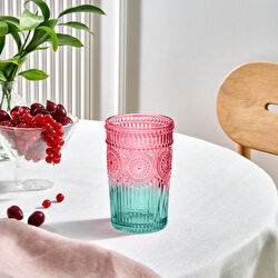 Karaca Sunflower Meşrubat Bardağı 332 Ml Mavi Pembe