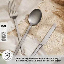 Emsan Artisan Storm 18 Parça 6 Kişilik Çatal Kaşık Bıçak Seti