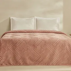 Karaca Home Rita Tek Kişilik Emboss Battaniye Pudra