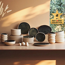 Karaca Red Carpet Earth Collection Galactic 55 Parça 12 Kişilik Yemek Takımı Siyah
