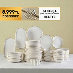 Karaca Stream Bone Saturn 53 Parça 12 Kişilik Yemek Takımı Platin