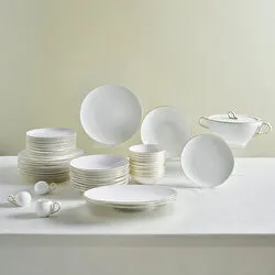 Karaca Fine Pearl Extra Chanak 55 Parça 12 Kişilik Yemek Takımı Platin