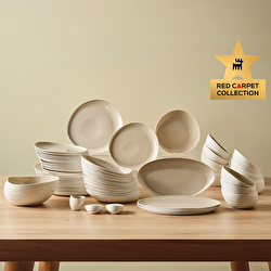 Karaca Earth Collection Rise 55 Parça 12 Kişilik Yemek Takımı Plus Krem