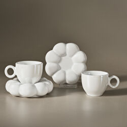 Karaca Bubble Pembe Lüsterli 2 Kişilik Kahve Fincanı