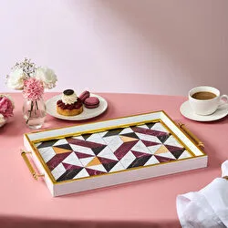 Karaca Niva Dikdörtgen Bordo Tepsi 42 cm
