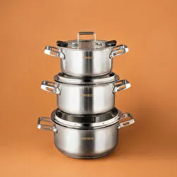 Karaca Montreal İndüksiyon Tabanlı 6 Parça Çelik Midi Set