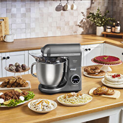 Karaca Mastermaid Chef Ultra D2000W Dijital Ekranlı Hamur Yoğurma Makinesi Black 7L