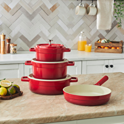 Karaca Swiss Crystal Neocast 7 Parça Döküm Tencere Seti Yeşil