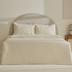 Karaca Home Adelia Fistolu Çift Kişilik Yatak Örtüsü Takımı Pudra