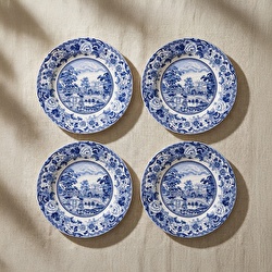 Karaca Old Town 4 Parça Pasta Takımı Yeşil 21 cm