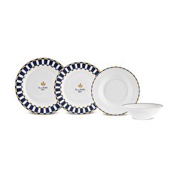 Karaca x Beşiktaş Forever Bone 24 Parça 6 Kişilik Yemek Takımı