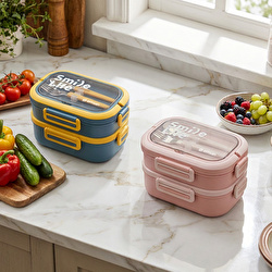 Emsan Smile Life Çift Katlı Lunch Box Pembe