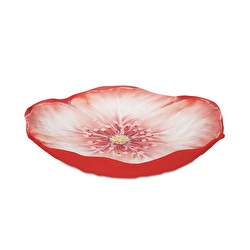 Baci Milano Botanica Çiçek Desenli Melamin Beyaz Salata Kasesi 34 cm