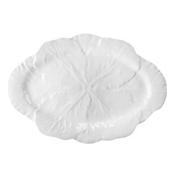 Baci Milano Botanica Çiçek Desenli Melamin Mercan Rengi Oval Tabak 40,5 cm