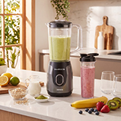 Karaca Blendfit Go Smoothie Blender Set 1000 ml+600 ml Red