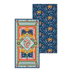 Baci Milano Dolce Far Niente Çift Taraflı Palmiye Desenli Renkli Pamuklu ve Mikrofiber Plaj Havlusu 45 x 60 cm