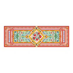 Baci Milano Dolce Far Niente Güneş Desenli Renkli Pamuklu ve Polyester Runner 48 x 150 cm