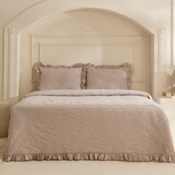 Karaca Home White Collection Tyra %100 Pamuk Çift Kişilik Yatak Örtüsü Beyaz