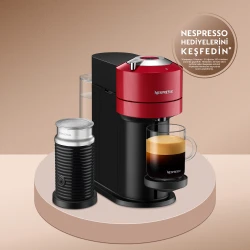 Nespresso Vertuo Next Vişne Kırmızısı Kahve Makinesi ve Süt Köpürtücü Aksesuar_0