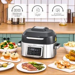 Karaca Gastro Air Grill 6 Kişilik Geniş Hacim Airfryer ve Izgara Makinesi