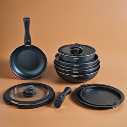 Karaca Biodiamond Easy Clip 13 Parça İndüksiyon Tabanlı Tencere Seti