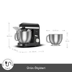 Karaca Mastermaid Chef Pro Çift Kollu Mutfak Şefi 1500 W Space Gray