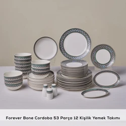 Karaca Forever Bone Cordoba 53 Parça 12 Kişilik Yemek Takımı