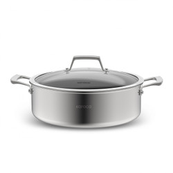Karaca Plasma Steel 3Ply İndüksiyon Tabanlı Çelik Pilav/Karnıyarık Tencere 30 Cm