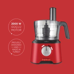 Karaca Mastermaid Power Multifunctional 10 in 1 Red Gıda Hazırlama Seti 2000w 