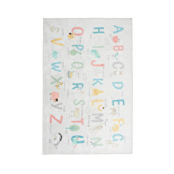 Kaşmir Halı Dekoratif Art Çocuk/Genç Alphabet 80x150 cm