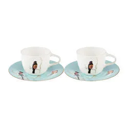 Karaca Fine Pearl Grace Mint 2 Kişilik Kahve Fincan Takımı 100 ml