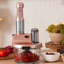 Karaca Mastermaid Prosteel Cam Mutfak Robotu Uzun Blender Ayaklı 6 Bıçaklı 2500 W Rosegold