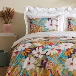 Karaca Home Lumire %100 Pamuk Çift Kişilik Nevresim Takımı Multicolor