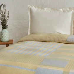 Karaca Home Striped %100 Pamuk Çift Kişilik Müslin Pike Mavi