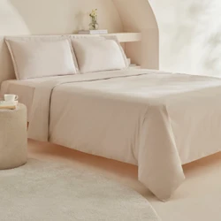 Karaca Home White Collection Lavin %100 Pamuk Çift Kişilik Nevresim Takımı Bej