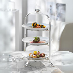 Robbe&Berking Gümüş Kaplama Tabak Standı 38 cm x 23 cm