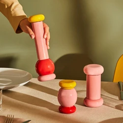 Alessi Values Tuz ve Karabiber Öğütücü 7 cm x 7 cm x 11 cm Pembe