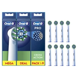 Oral-B Pro Cross Action 9'lu Diş Fırçası Yedek Başlığı EB50 Beyaz