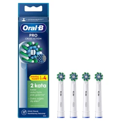 Oral - B Pro Cross Action 4'lü Diş Fırçası Yedek Başlığı EB50 Beyaz