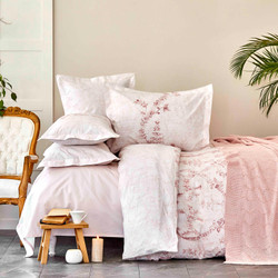 Karaca Home Delfina Pudra Pamuk Nevresim Takımı Battaniye Set