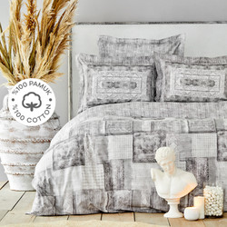 Karaca Home Carell Gri %100 Pamuk Tek Kişilik Nevresım Takımı