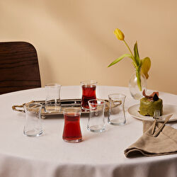 Karaca Heybeli 6'lı Çay Bardak Seti 170 Ml