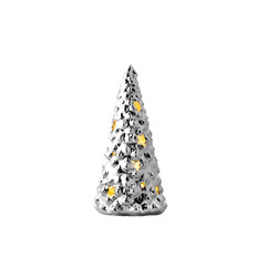 Karaca Home New Year Yılbaşı Tree Led Işıklı Obje Silver 8,4x17cm