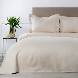 Karaca Home White Collection Oriane Bej %100 Pamuk Çift Kişilik Yatak Örtüsü Seti