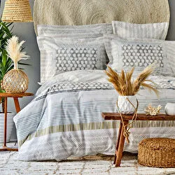 Karaca Home Lavero Açık Gri %100 Pamuk Tek Kişilik Nevresim Takımı