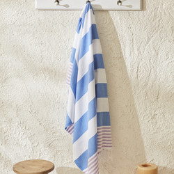 Karaca Home Ella %100 Pamuk Peştemal 130x170 cm Gri-Lacivert 