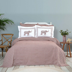 Karaca Home Somes Terracota Çift Kişilik Yatak Örtüsü Takımı ve Çarşaf Set