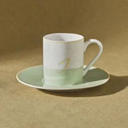 Karaca I Harfli Tek Kişilik Porselen Kahve Fincanı 100 ml