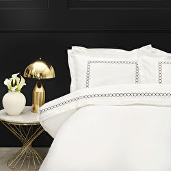 Karaca Home White Col Calypso Çift Kişilik Percale Nevresim Takımı