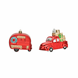 Karaca Home 2 Parça Truck & Caravan Ağaç Süsü Seti